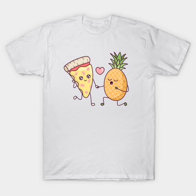 Pineapple Pizza Love T-Shirt by sombrasblancas